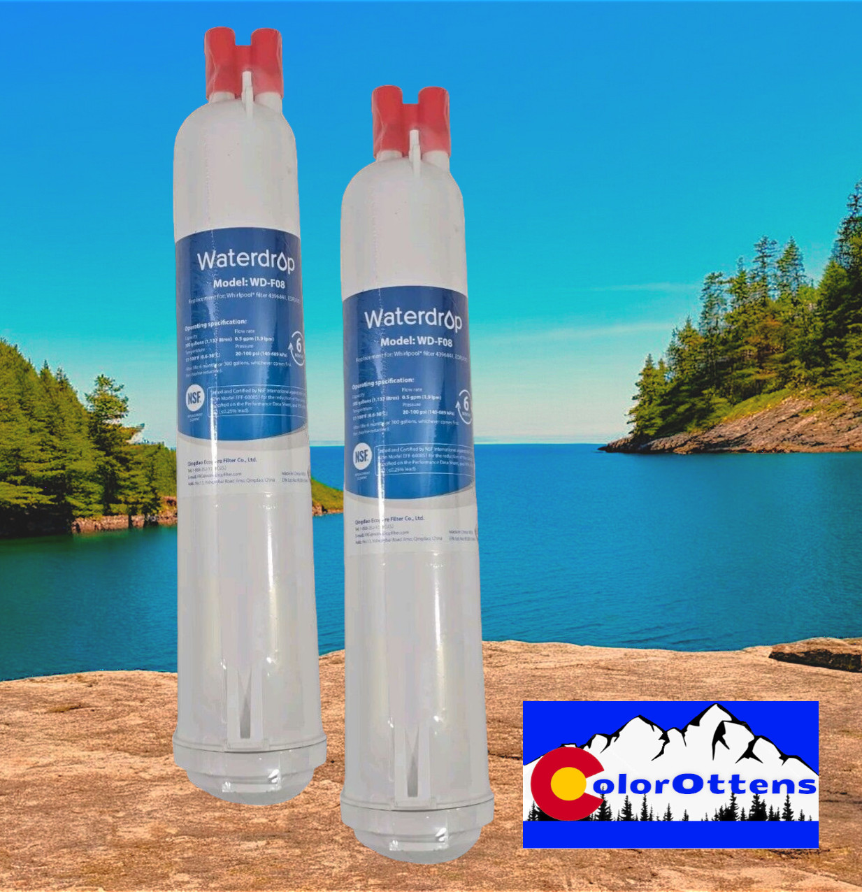 2 Pack For Kenmore® 46-9083 46-90309 Waterdrop® WD-F08 Refrigerator Water Filter