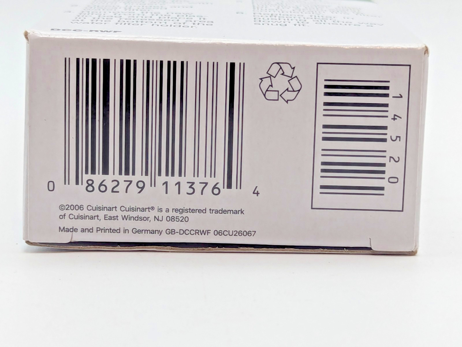 Cuisinart DCC-RWF Replacement Charcoal Water Filters 2 Pack New Sealed