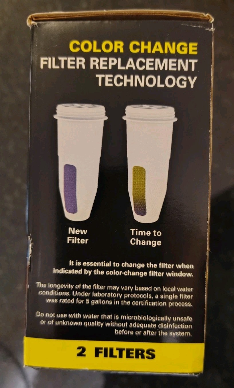 ZeroWater 2 Pack Sealed Portable Filtration Filters 5-Stage Ion Exchange ZR-230