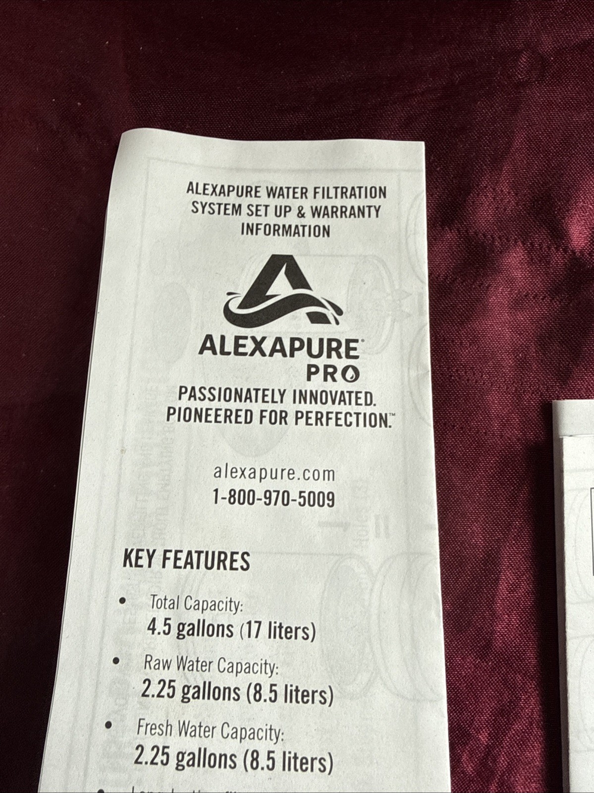 Genuine ALEXAPURE PRO Replacement Water Filter NEW Opened Unused.