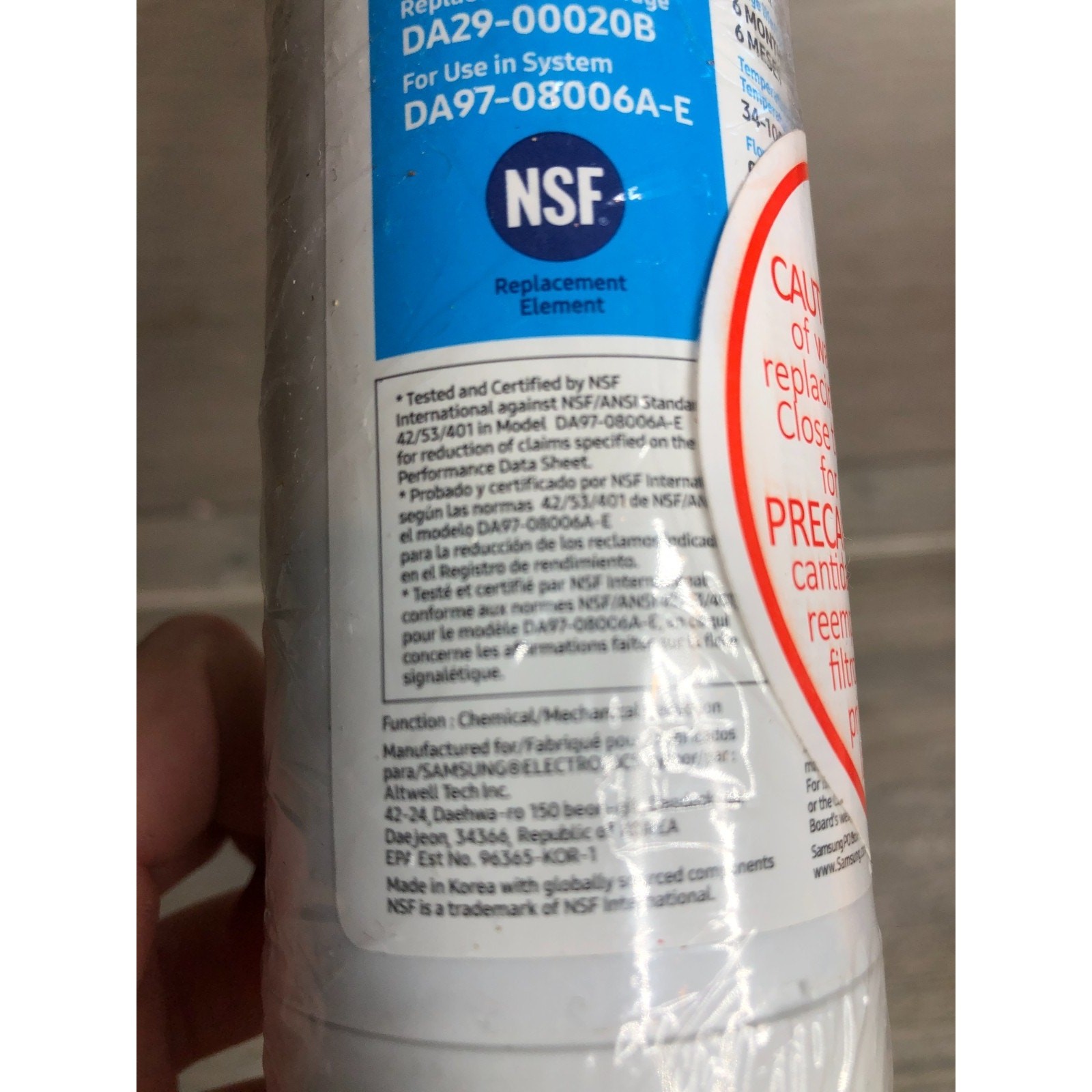Samsung DA29-00020B HAF-CIN/EXP Refrigerator Ice Water Filters Lot of 2
