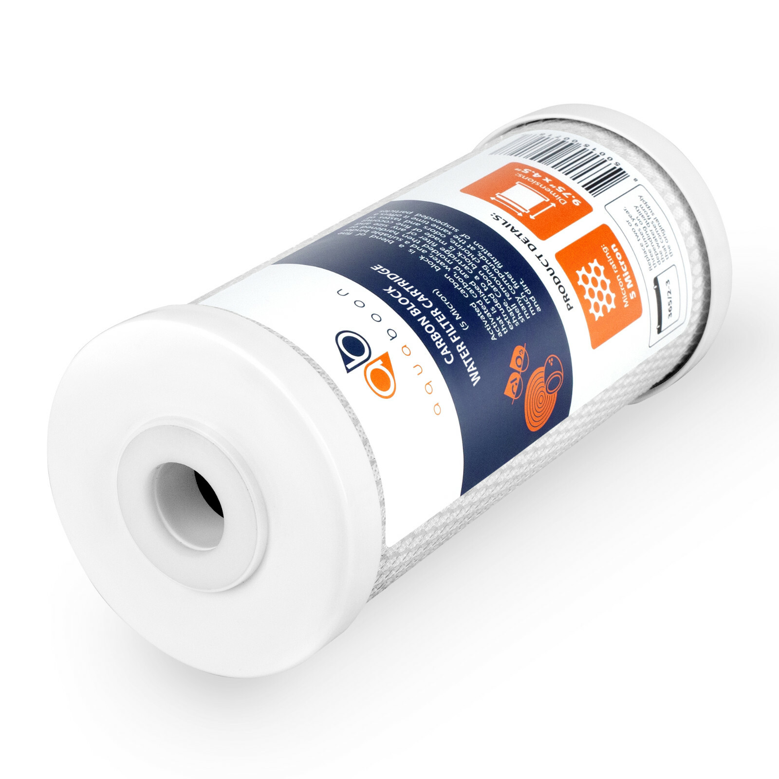 2PK of Big Blue 5µm Coconut Shell Carbon Block Water Filter Cartridge 10″x4.5″