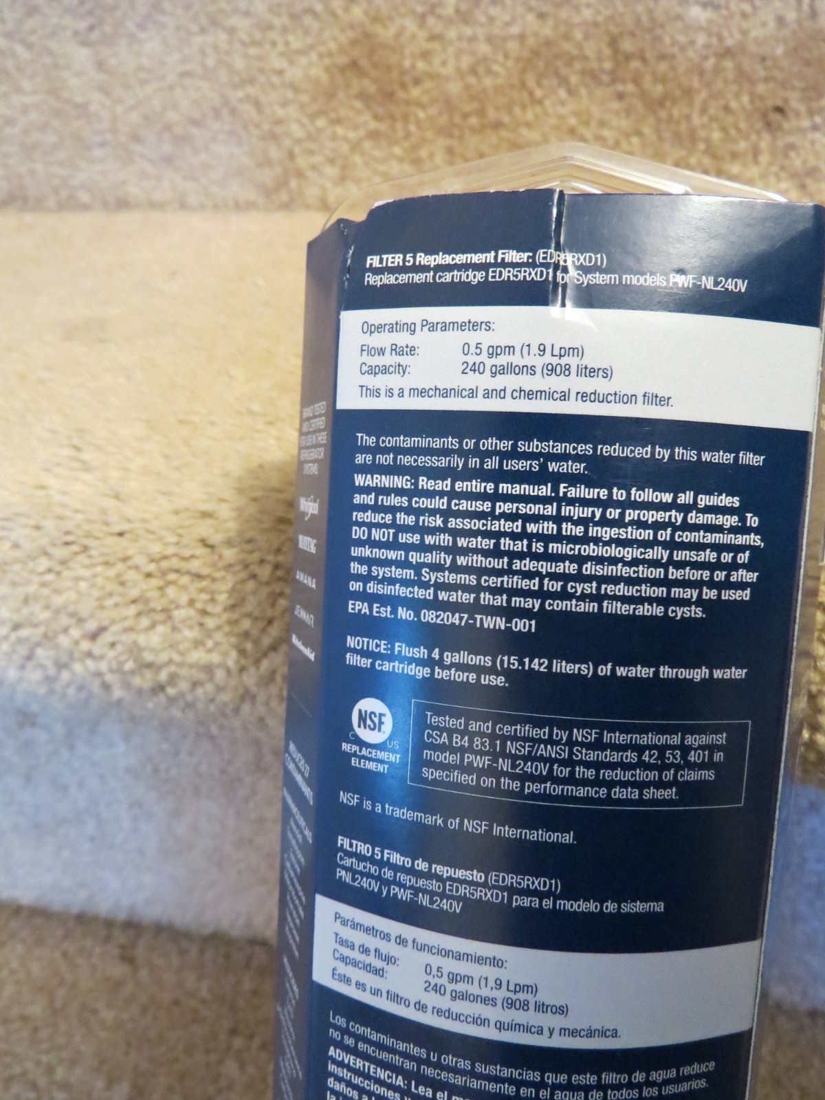 everydrop Refrigerator Water Filter #5 – In original package