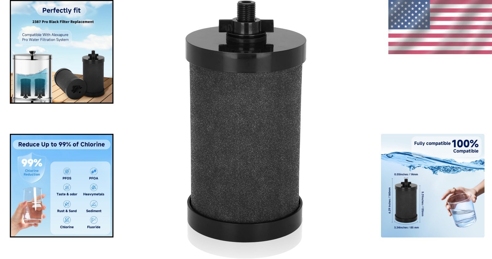 2387 Pro Replacement Filter, NSF Certified, 5,000 Gallon Capacity for Alexapure