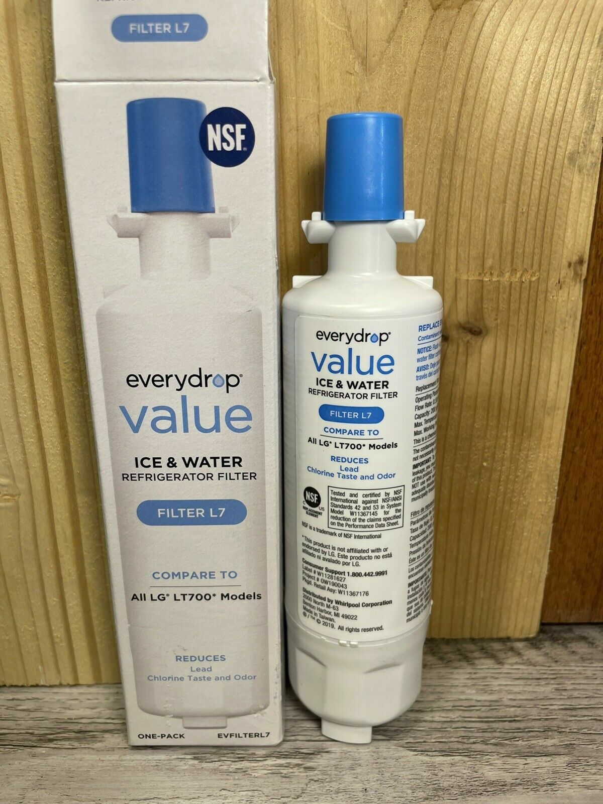 EveryDrop Value FILTER L7 by Whirlpool for LG LT700 200 Gallon NSF Rated Filter