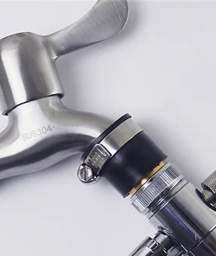 Kitchen Bathroom Sink Faucet Water Filter Diverter Valve Push on 1/4 inch Tubing
