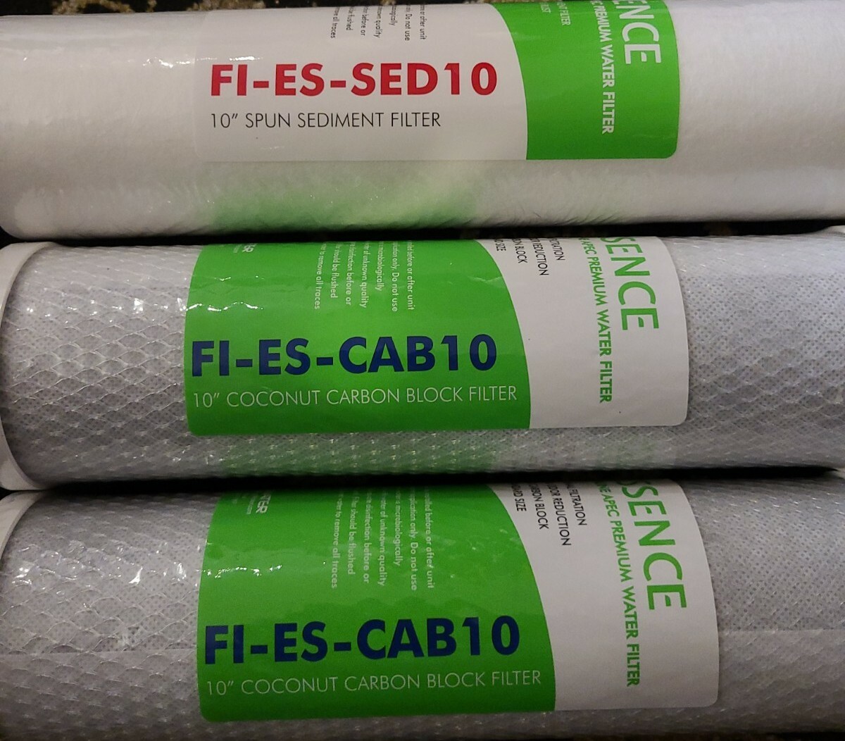 APEC Stages 1,2, & 3 Replacement Filters for Reverse Osmosis System – Set-ES