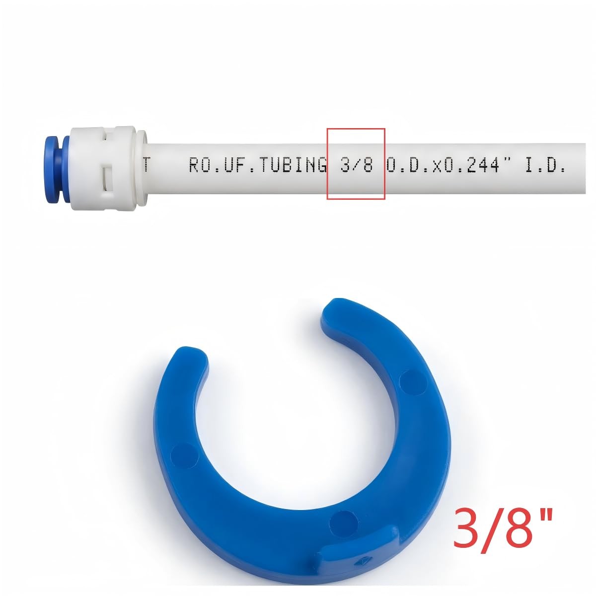 50 PCS 3/8 Inch RO Reverse Osmosis Water Filter Locking Clips, Blue Quick Con…