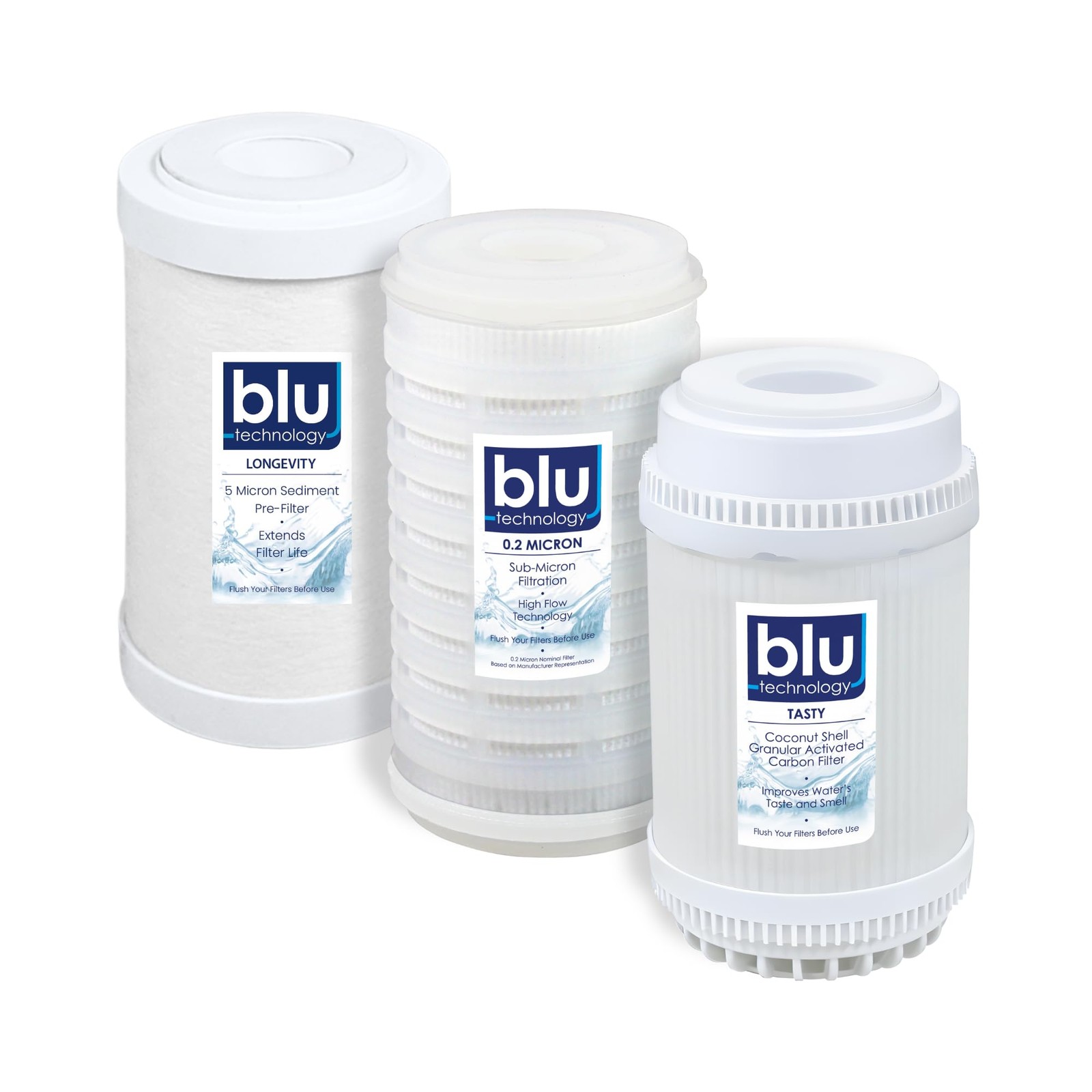 RV Water Filter Replacement 3Pack 2.5x5in 0.2 Micron HighFlow for R3/AR3