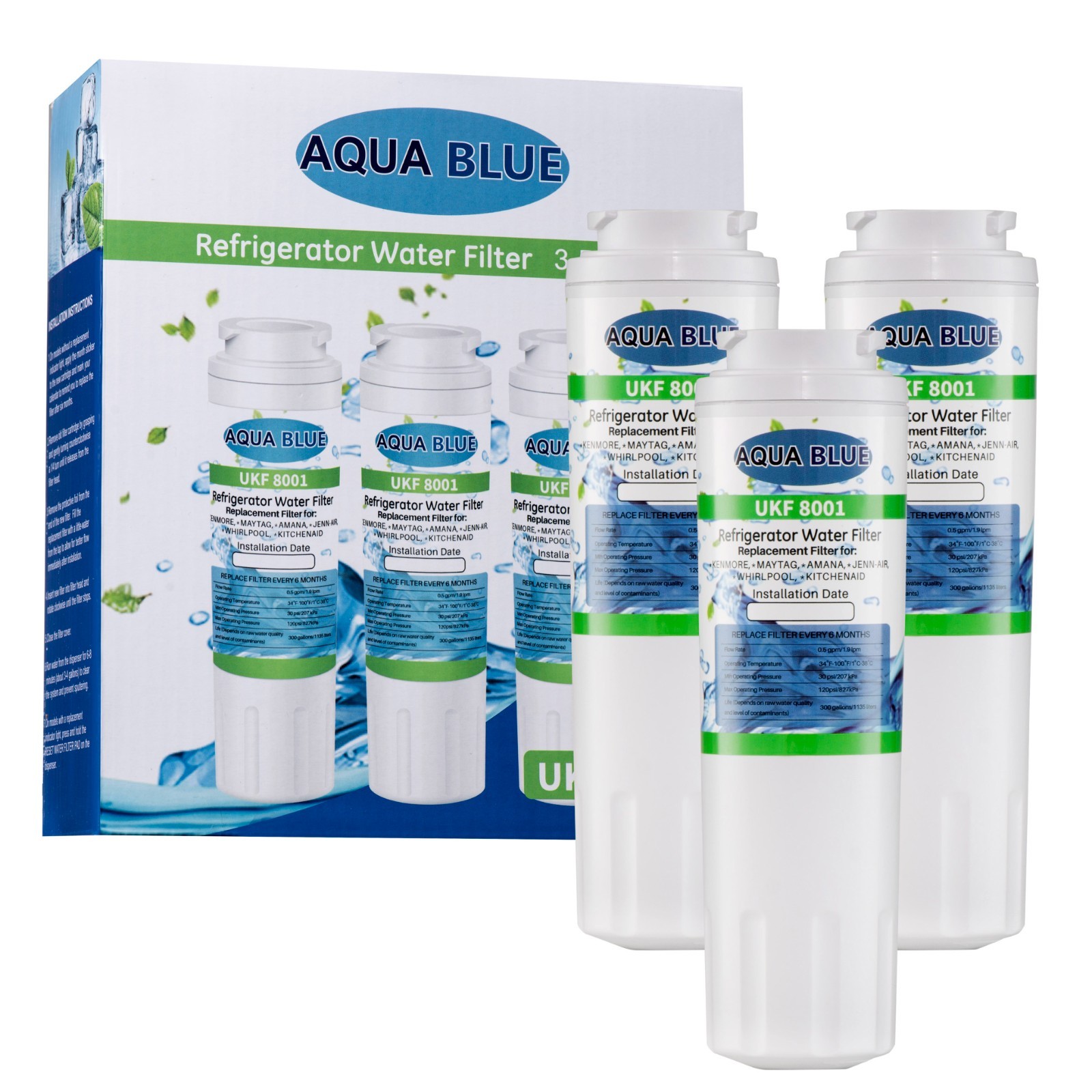 Whirlpool WRX735SDHZ03, WRX735SDHZ02, WRX735SDHZ01 Water Filter (3 Pack)