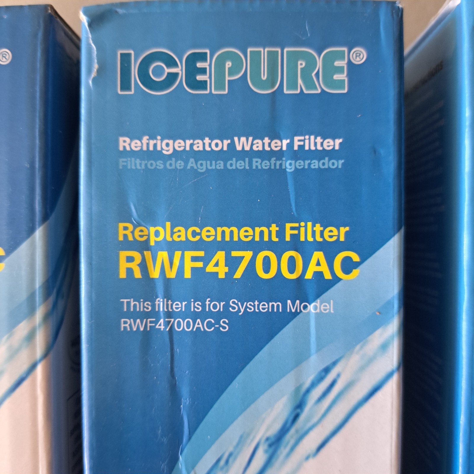 3 Pack ICEPURE RWF4700AC Water Filter LG LT1000P LT1000PC PCS NEW SEALED