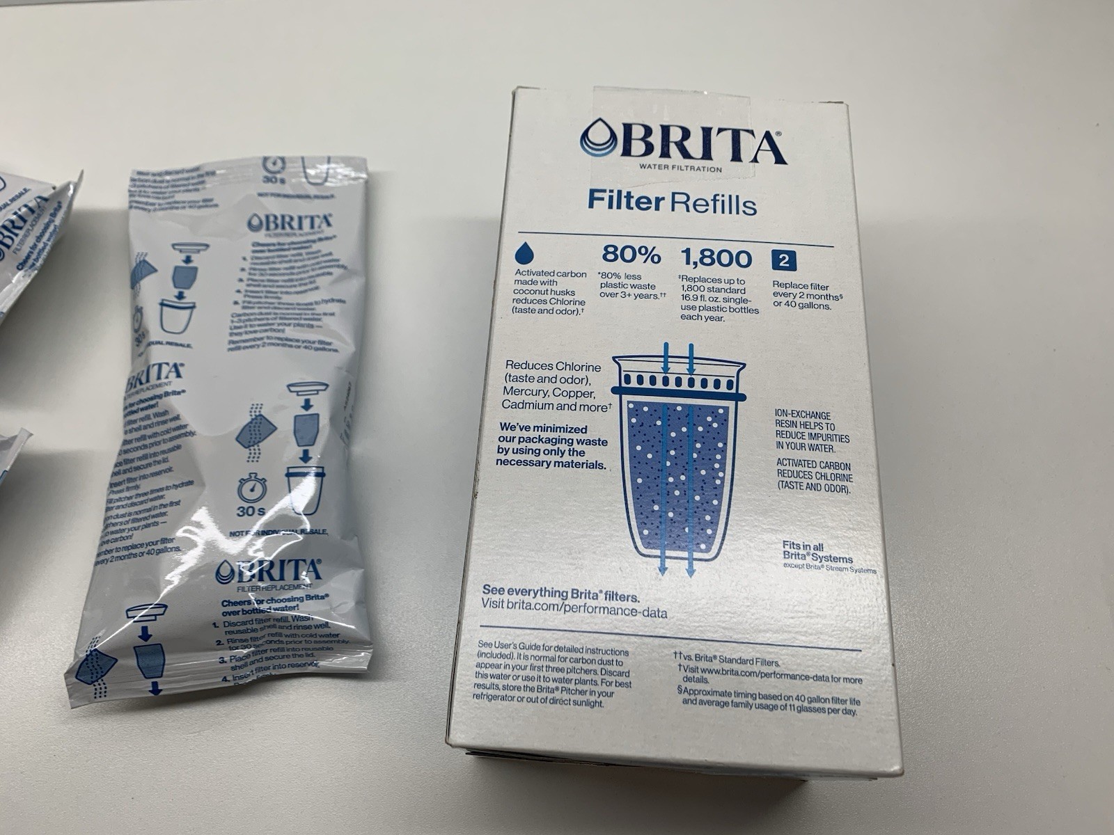 Brita Refillable Water Filtration System Filter Refills 3 Count