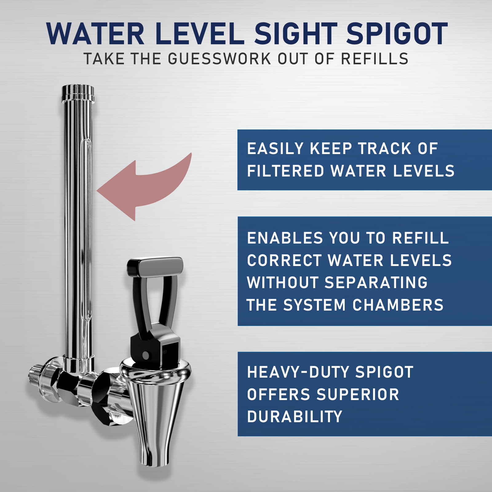 USWF Gravity Fed 2.25 Gal. Stainless Steel Water Filtration System