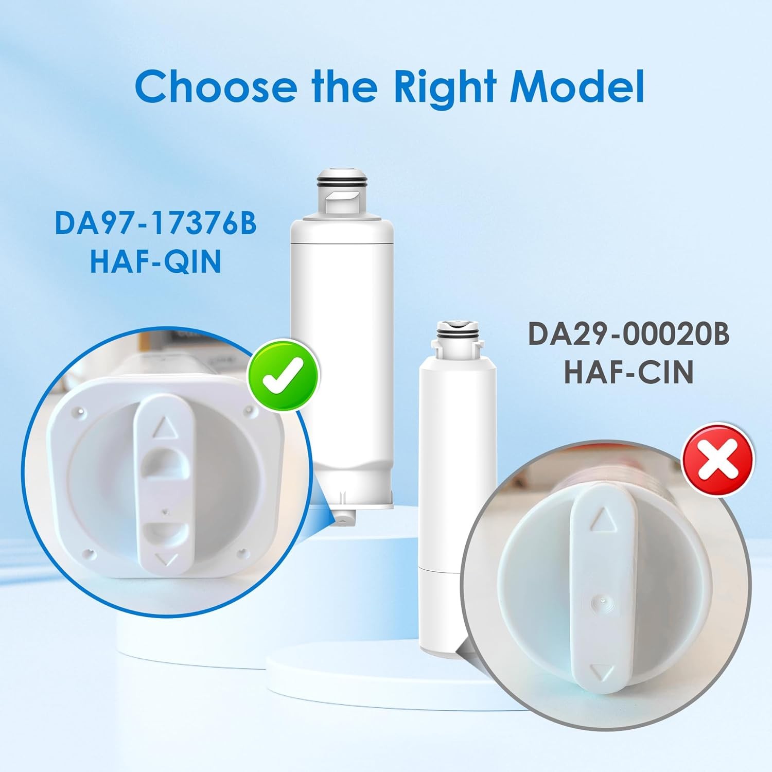 Maxblue DA97-17376B Refrigerator Water Filter, Compatible with Samsung HAF-QIN 3