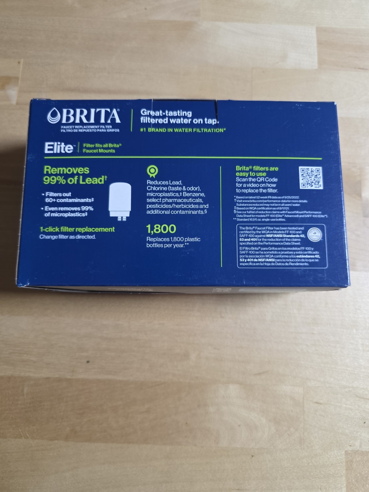 Brita Elite Faucet Replacement Filters 3 Pack Chrome FR-200 Removes 99% Lead