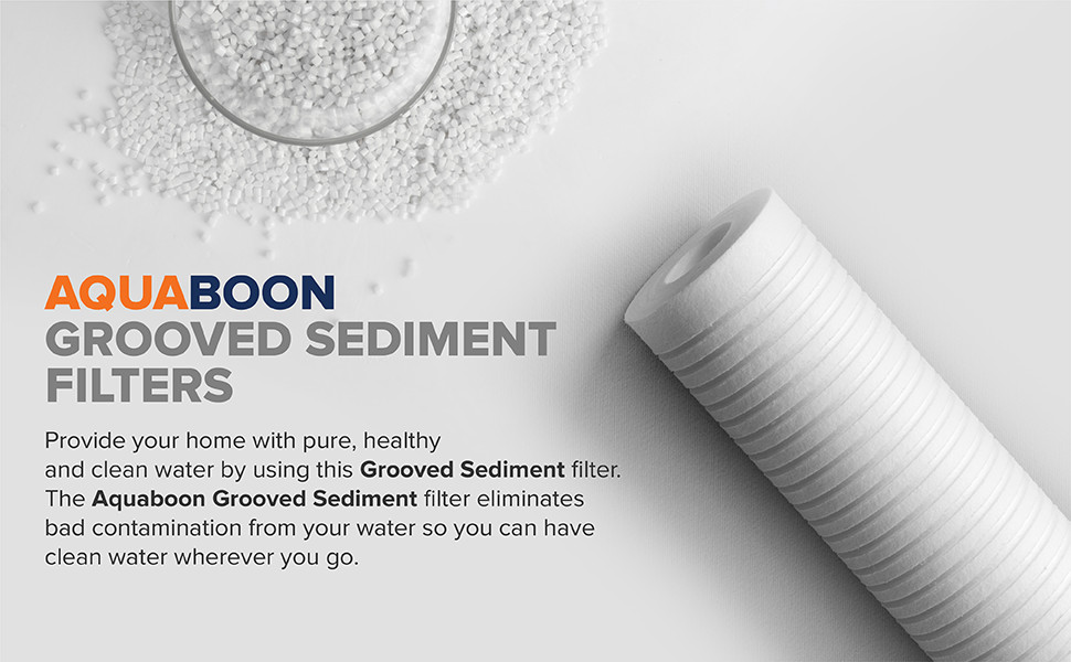 6 pcs Aquaboon Water Filter Compatible with Standard 5 Micron 10×2.5″ Sediment