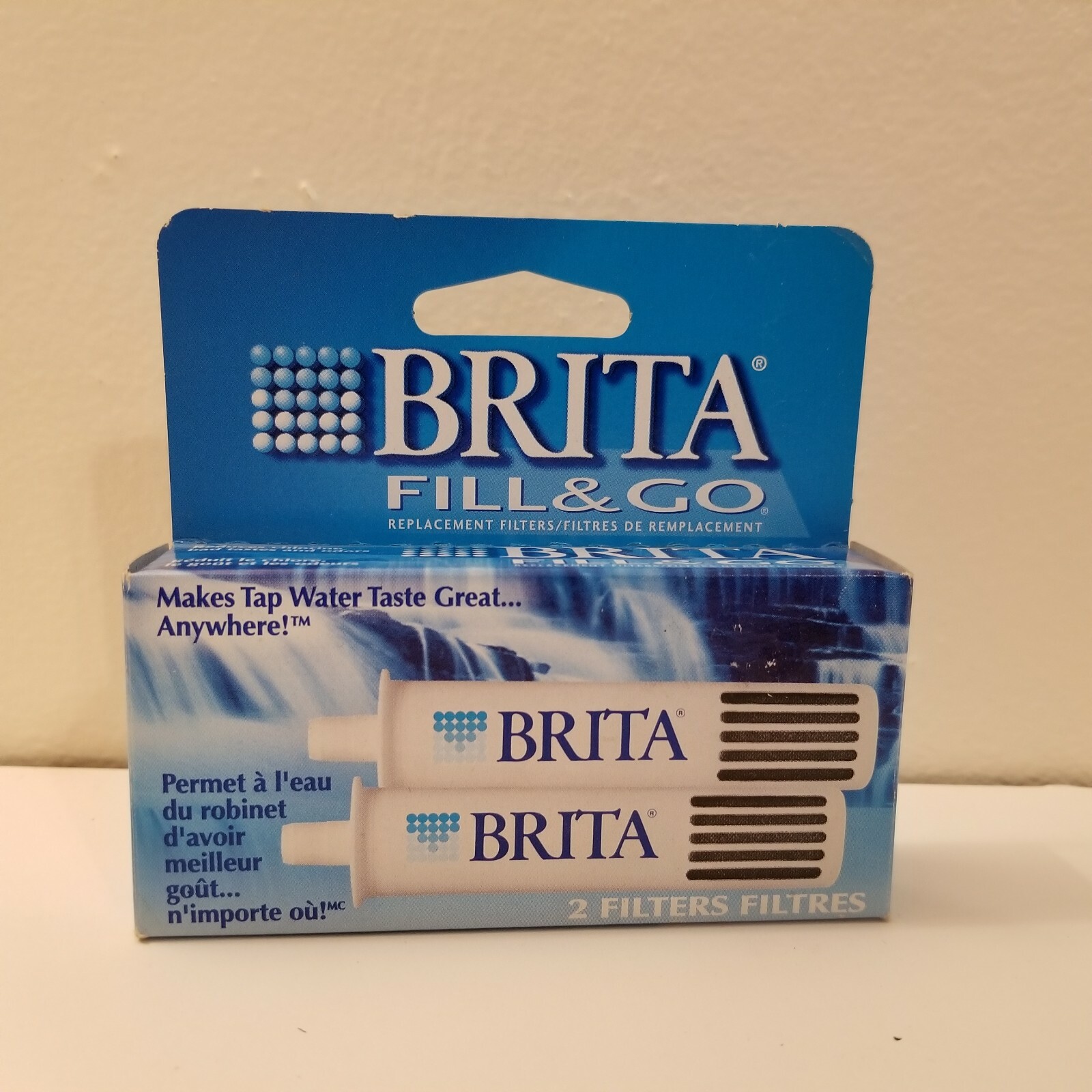1 BRITA FILL AND GO TRAVEL WATER FILTER CARTRIDGE REPLACEMENT OB98 2 FILTERS