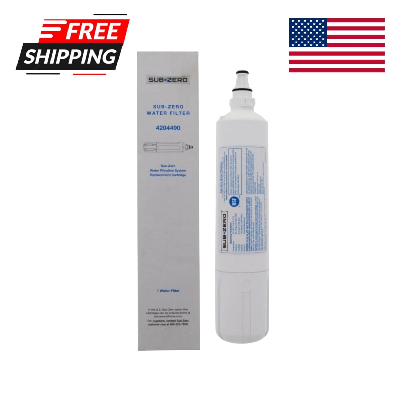 1 PACK Sub-Zero 4204490 Refrigerator Water Filter – White New USA