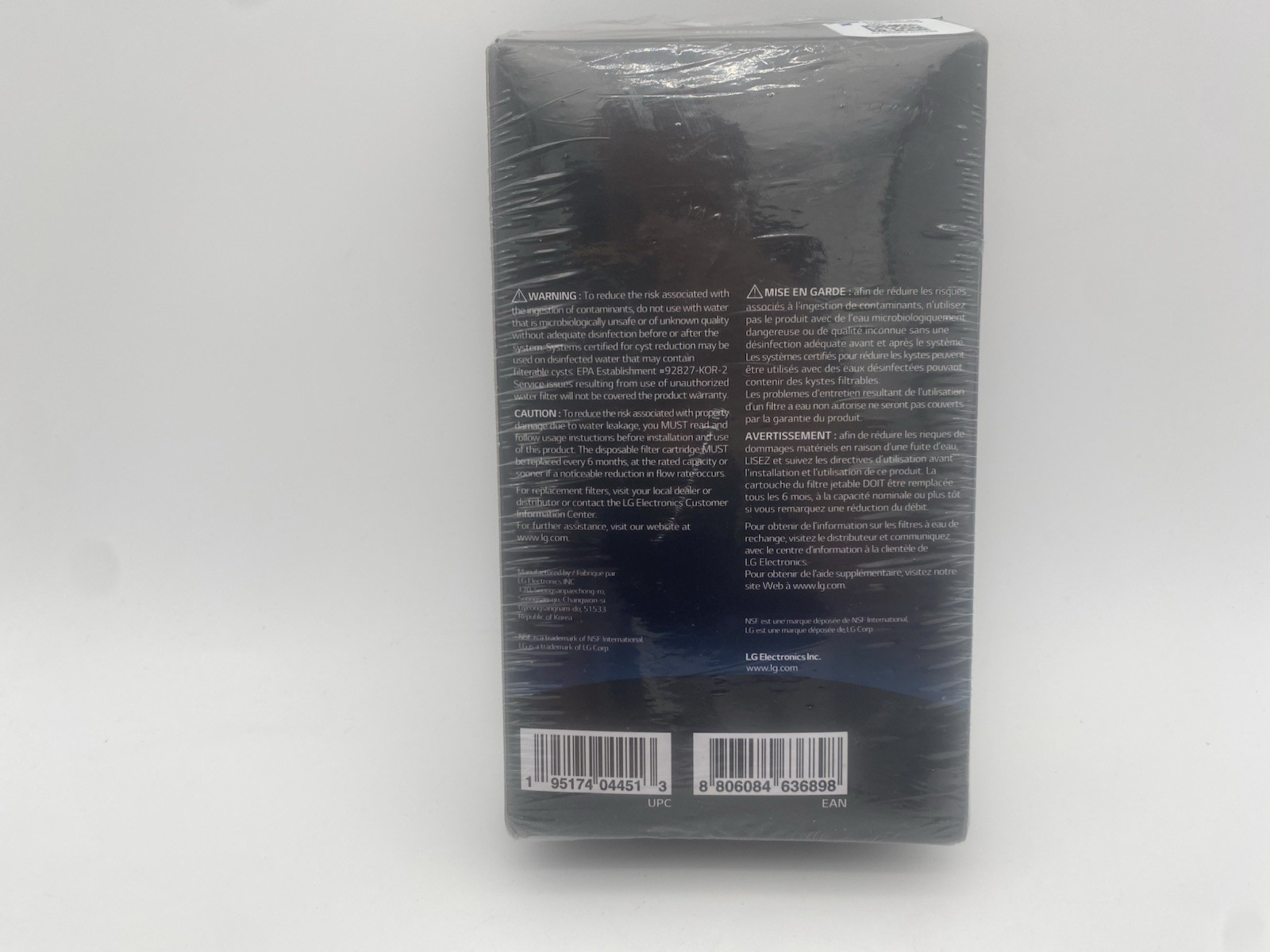 OEM LG LT1000P2 Water Filter Replacement Cartridge 2 Pack Sealed