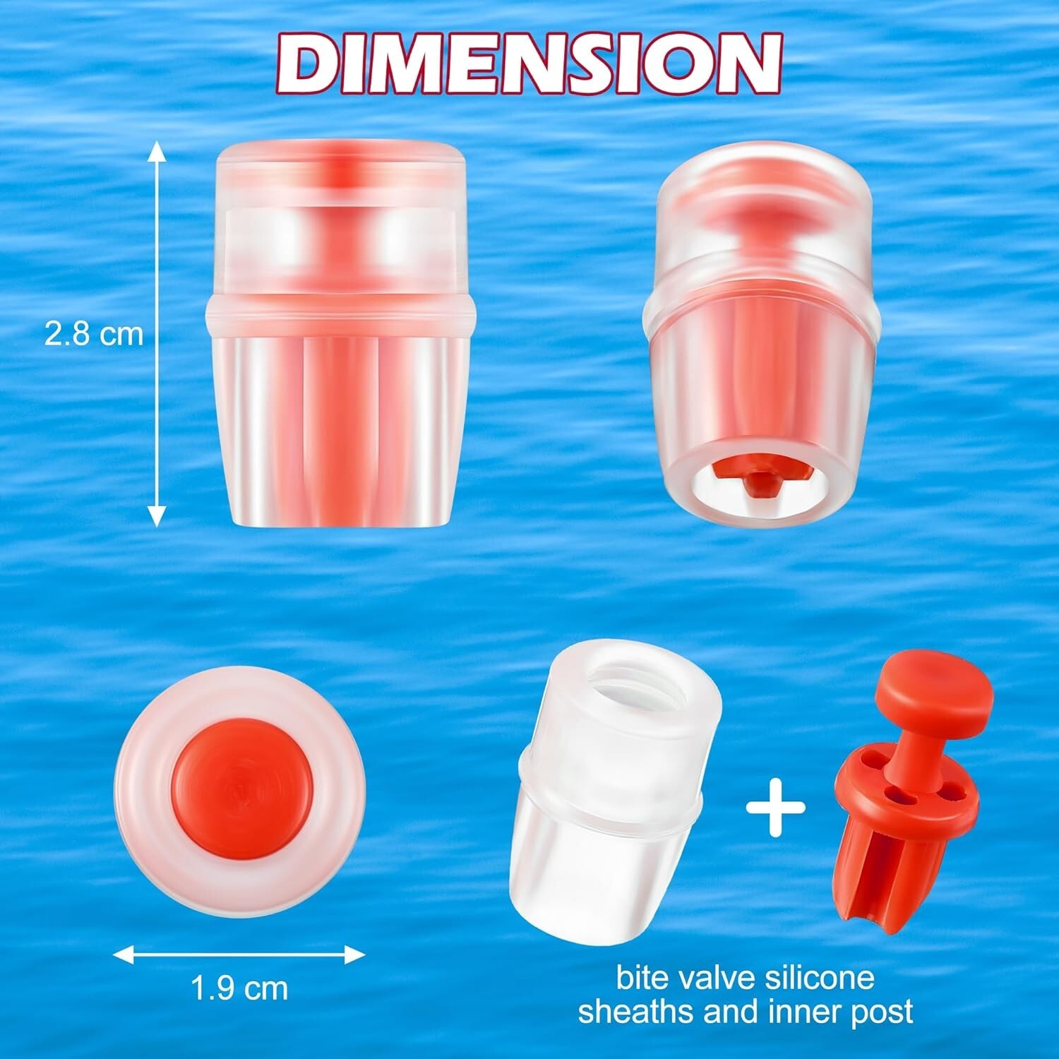 4 Packs Bite Valve Replacement Sheath for Water Bladder, Compatible with Osprey