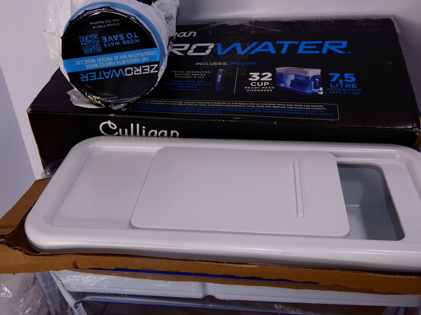Culligan ZeroWater 32 Cup 5-Stage Water Filter Dispenser TDS Meter New