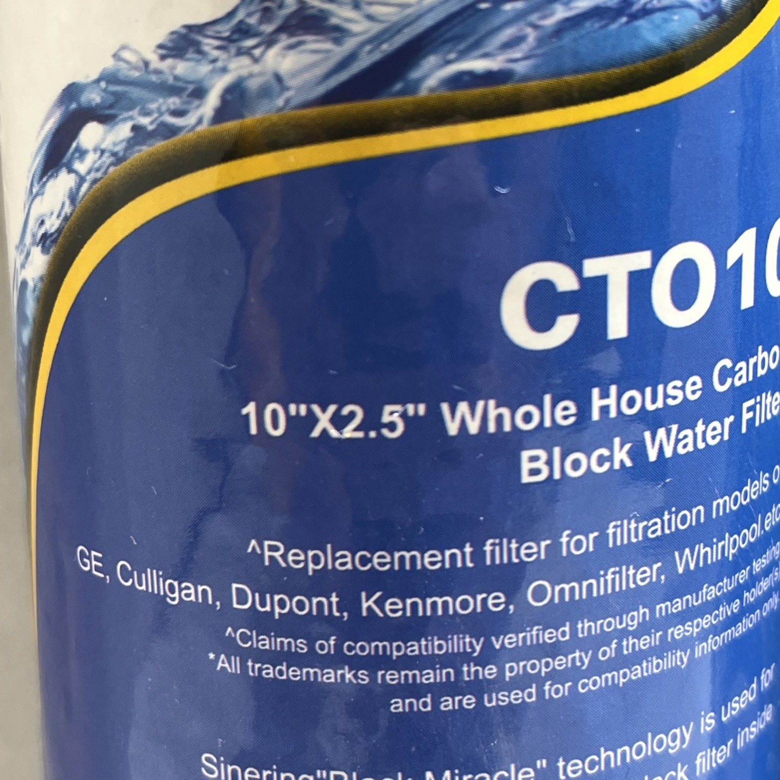 Excelpure CT010 Sintering Activated Carbon Block Water Filter 10″ x 2.5″ house