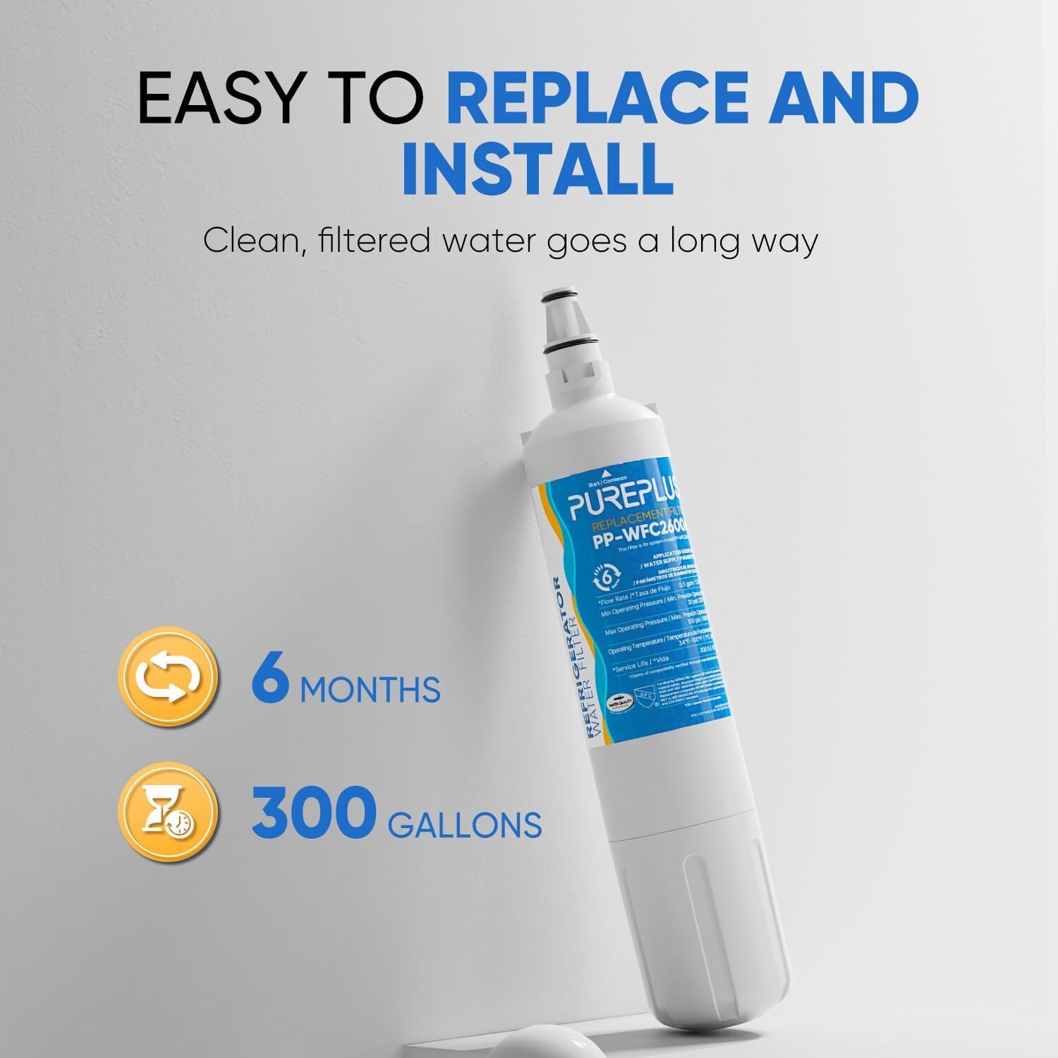 2 PACK Sub-Zero 4204490 Refrigerator Water Filter – White New USA