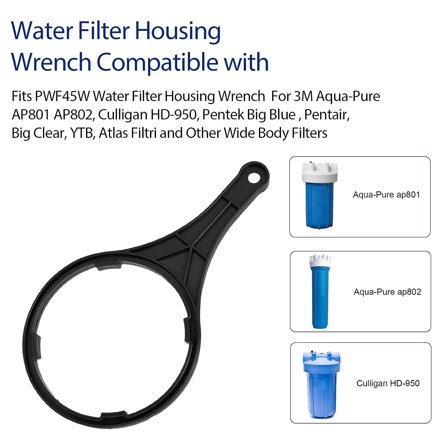 Water Filter Housing Wrench for 4.5″ Whole House Key
