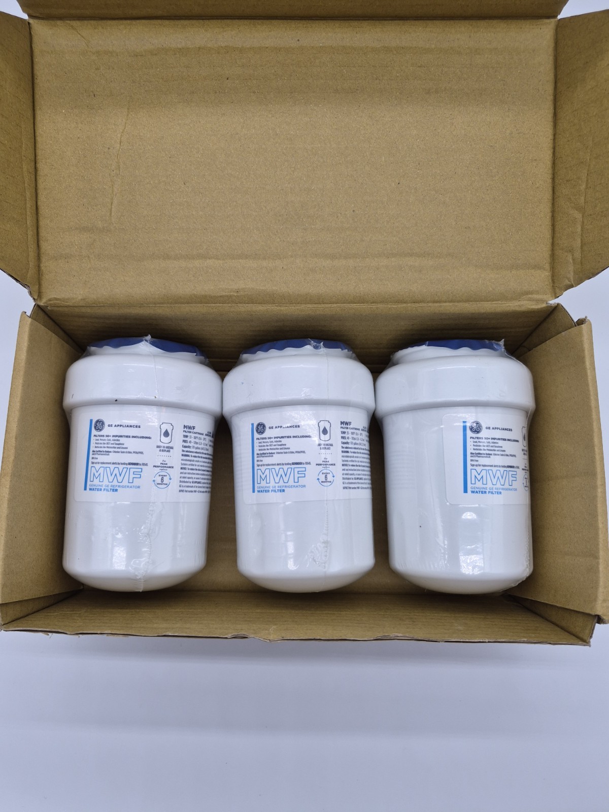 Lot Of 3 General Electric GE MWF Refrigerator Water Filter Cartridges New Sealed