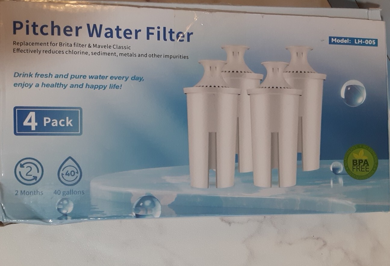 Unbranded Pitcher Water Filters LH-005 New 4 Pack Lot of 2