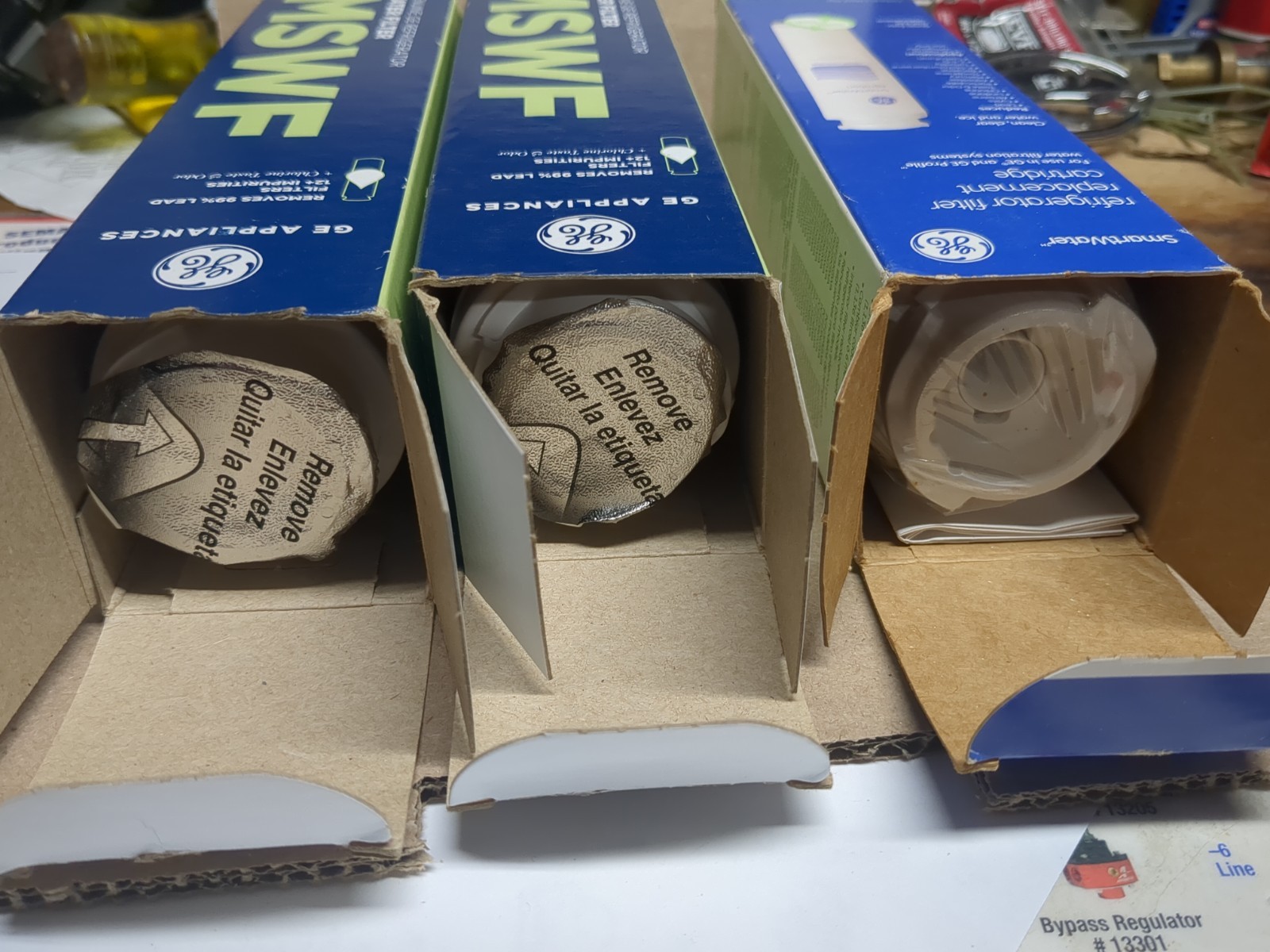 (3) GE MSWF SmartWater Refrigerator Replacement Water Filter New OEM Genuine