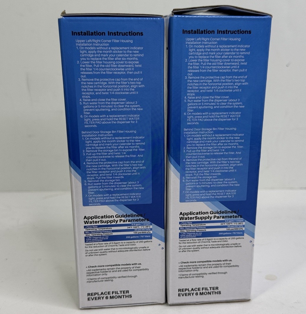 RWF4700AC Fit for LT1000P, ADQ747935, LMXS28626D, LMXS30796S water filter 2PACK