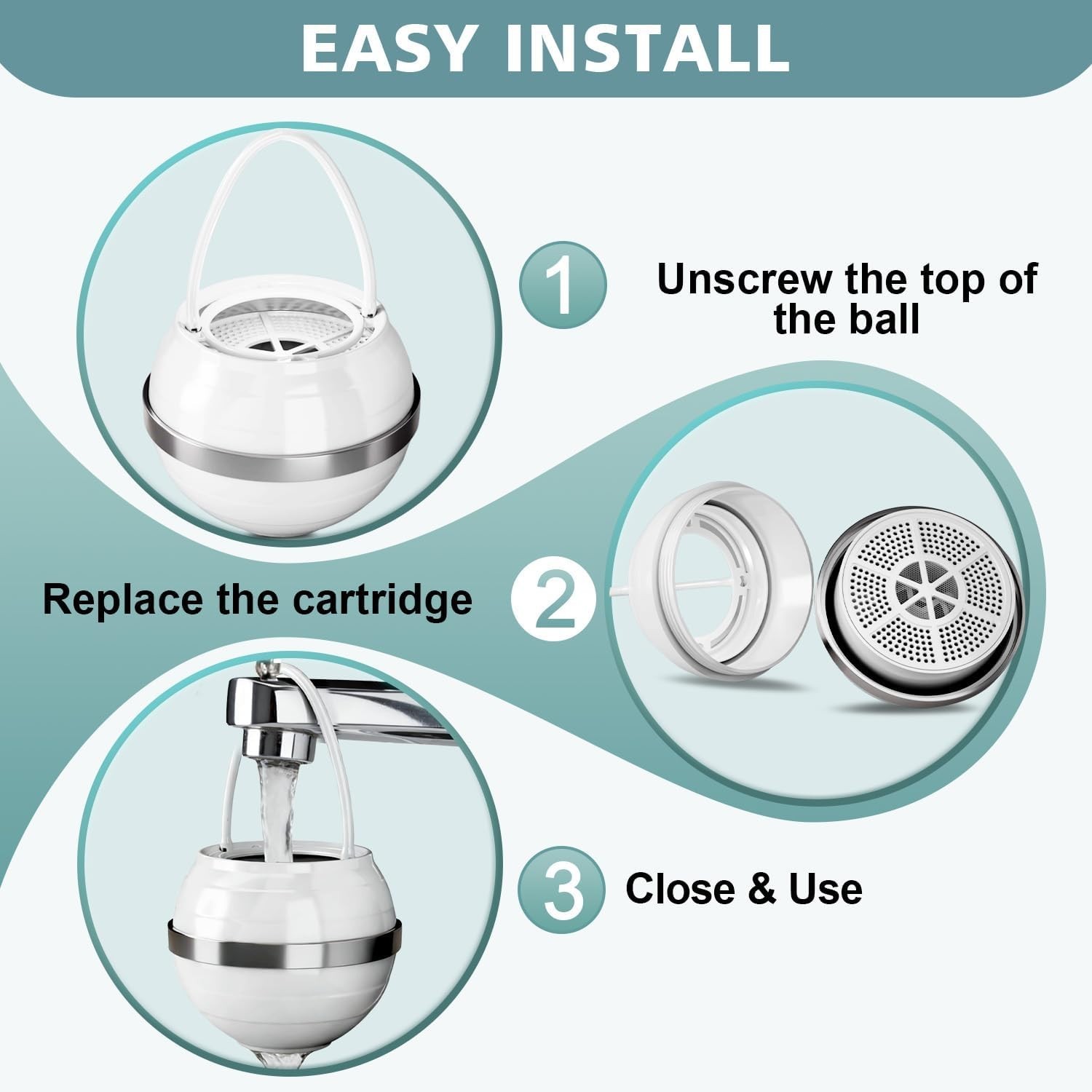 Bathtub Water Filter for Softer Skin & Hair, 8 Stages 2,500 Gal of Filtration