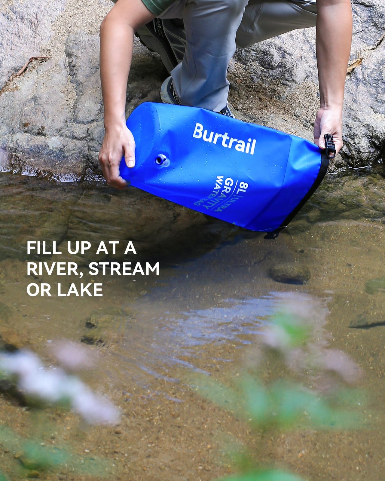 Burtrail Ultra Gravity Water Bag 8L/2Gal BT240801-GB Camping Hiking Backpacking