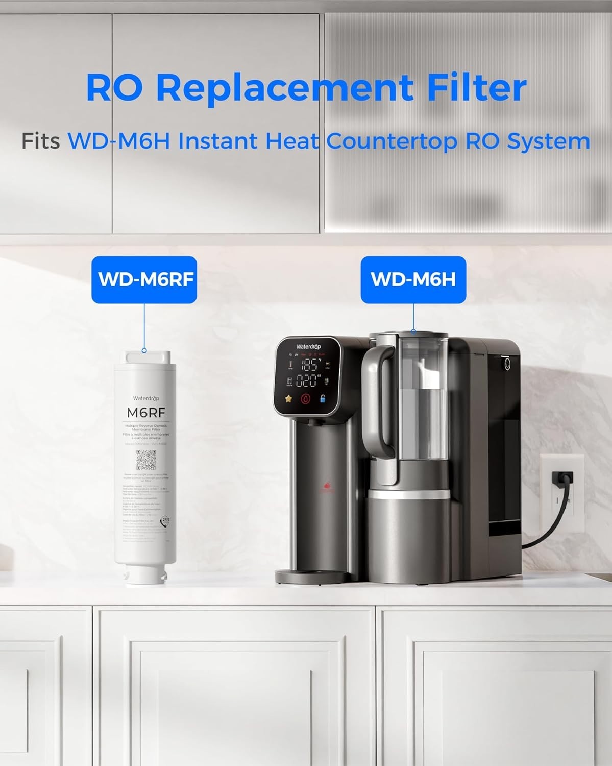 Waterdrop M6RF RO Water Filter, Replacement for Waterdrop M6H RO System