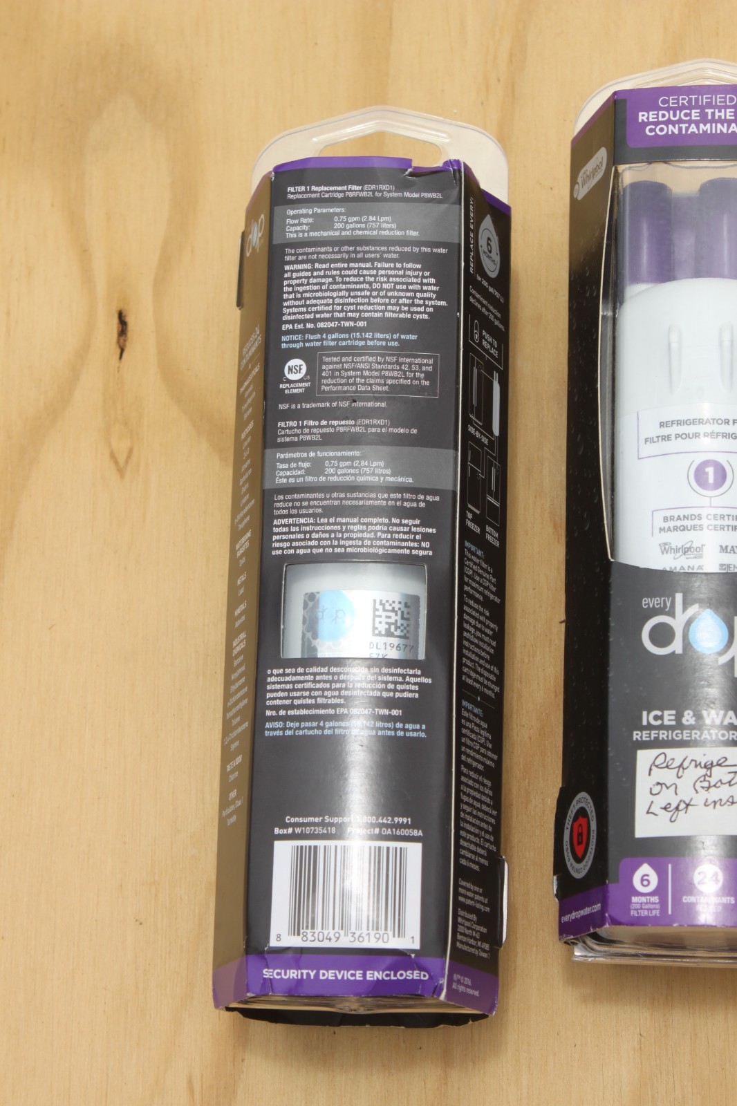 Lot of 3 Refrigerator Ice and Water Filter Everydrop #1