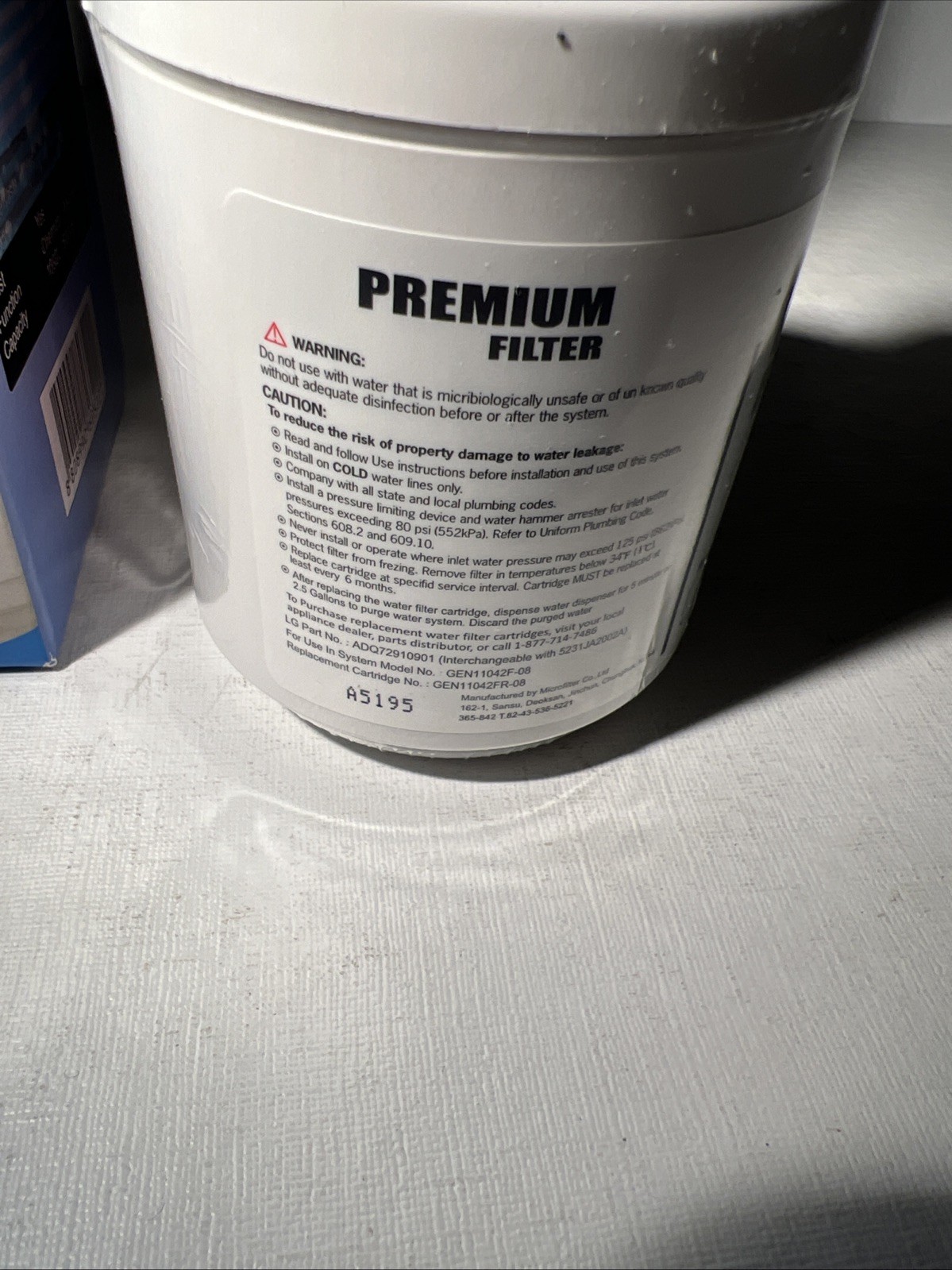 ADQ72910901 LG OEM Refrigerator Water Filter Assembly Genuine *