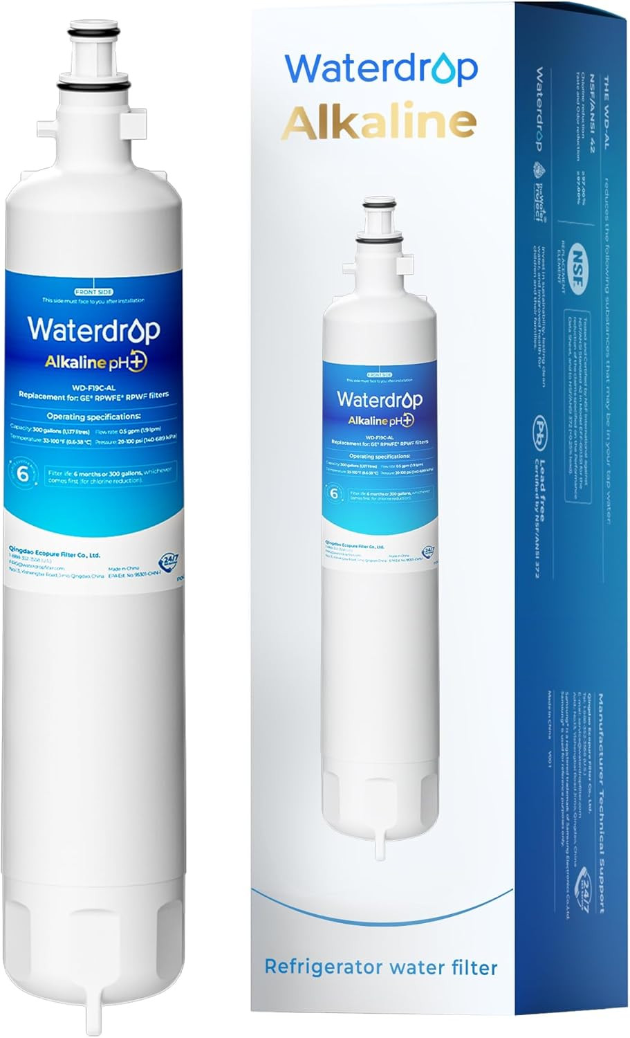 WD-F19C-AL Alkaline Water Filter for GE RPWFE RPWF GFE28GYNFS
