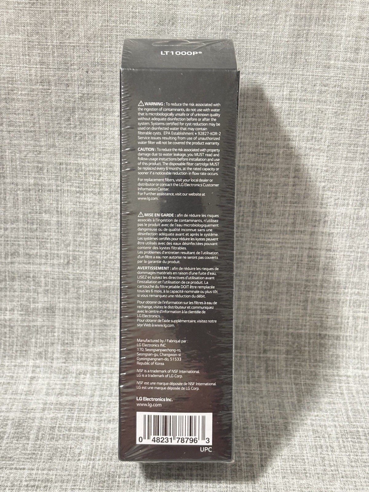 LG LT1000P Water Filter Replacement Cartridge ADQ747935