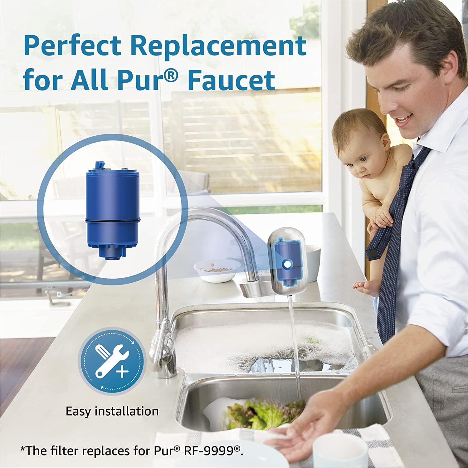 2 Pack Filter Replacement for All PUR®, PUR®PLUS Faucet Filtration Systems, Pur®