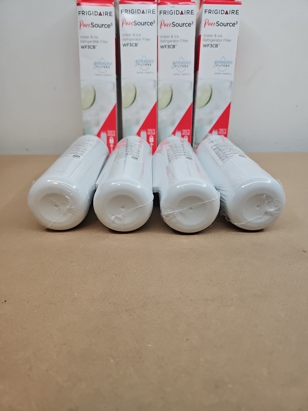 NEW LOT OF 4 OEM Frigidaire WF3CB Pure Source 3 Water & Ice Refrigerator Filter