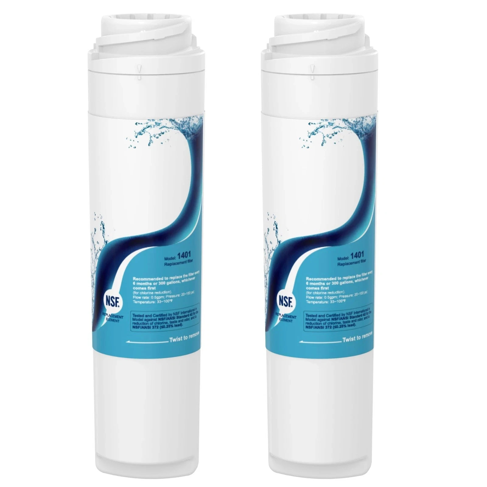 2 Pack Under Sink Water Filter for GE FQSVF FQSVN GXSV65R