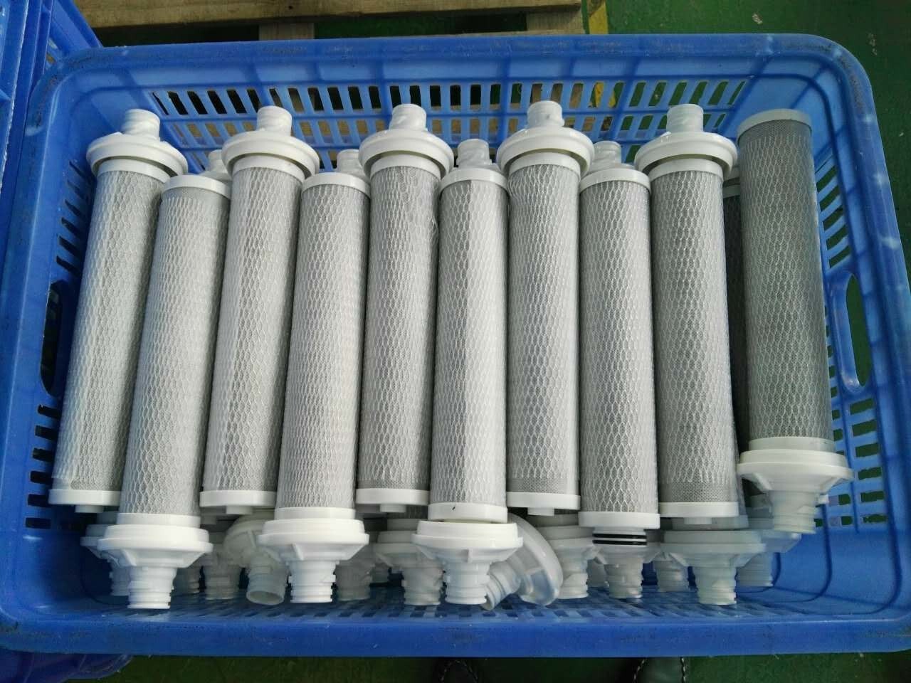 GAC+ACF Bawell 2195 alkaline water ionizer inside filters