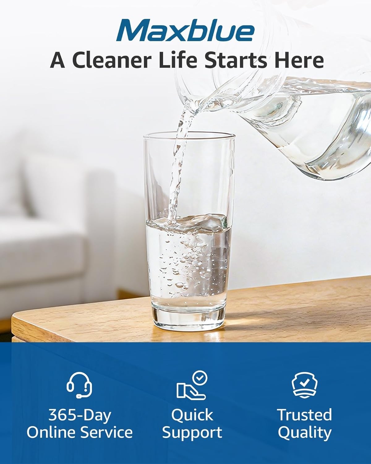 Maxblue XWF Refrigerator Water Filter Replacement for GE® XWF,3 PACK (Not XWFE®)