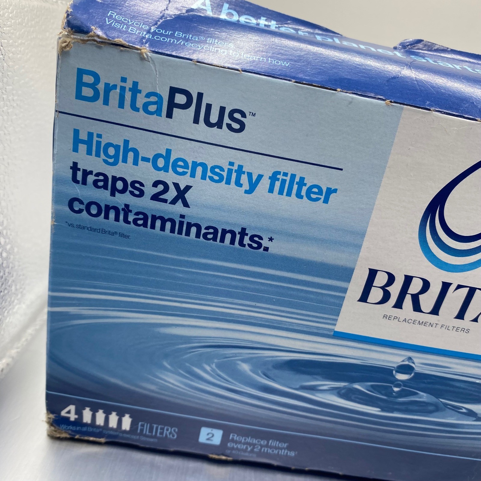 Brita Plus Water Filters 4 count Replacement Filter for Pitchers and Dispensers