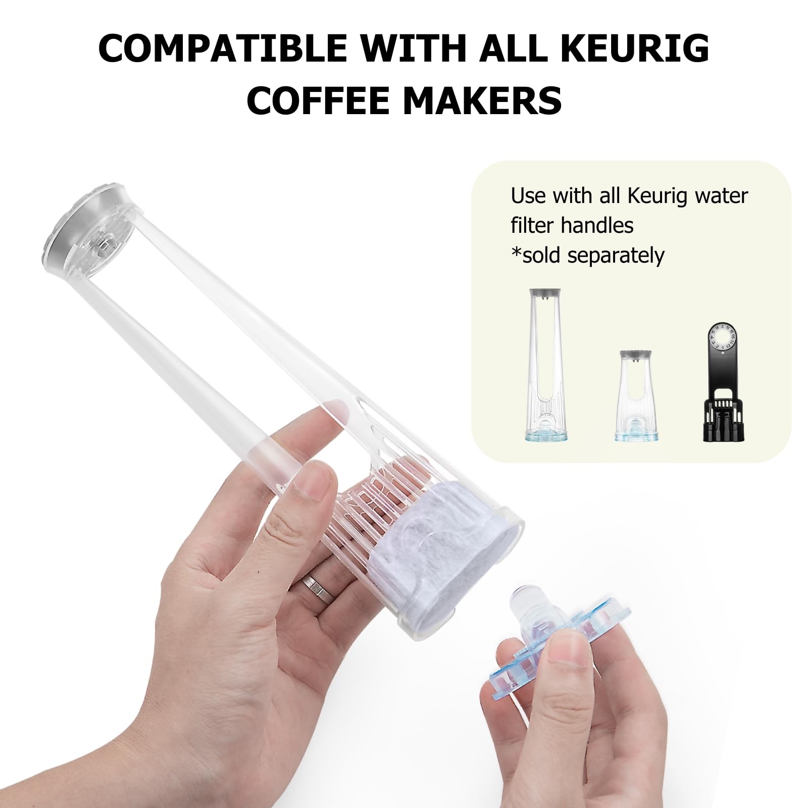 Premium 6-Pack Keurig Compatible Water Filters Replacement by 6 Pack, Gray