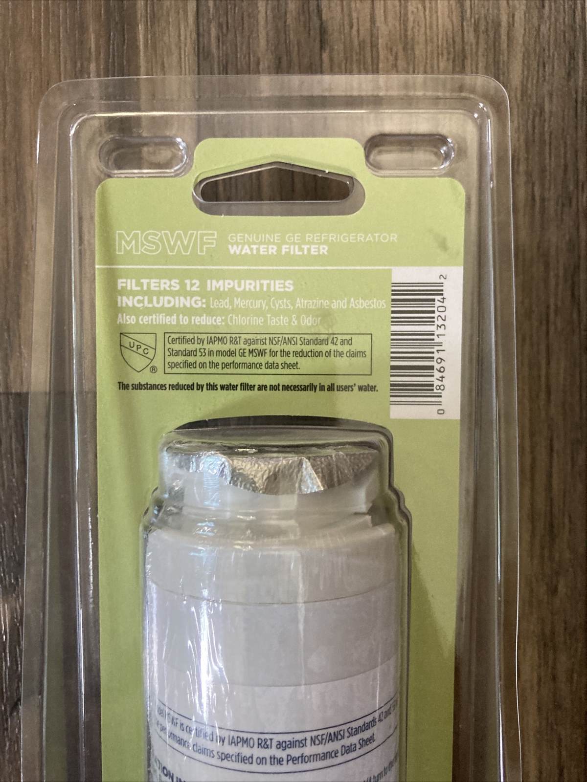 GE Refrigerator Water Filter MSWF 6 months Removes 99% Lead, Reduces 12 impurity