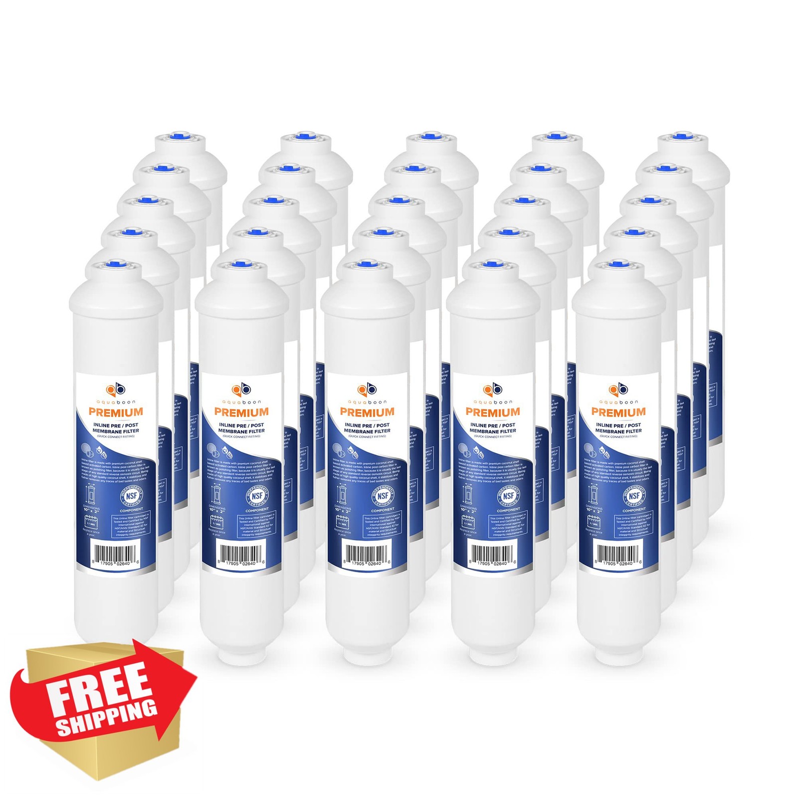 Aquaboon RO Water Filter Cartridge 25-PACK 1/4″ QC