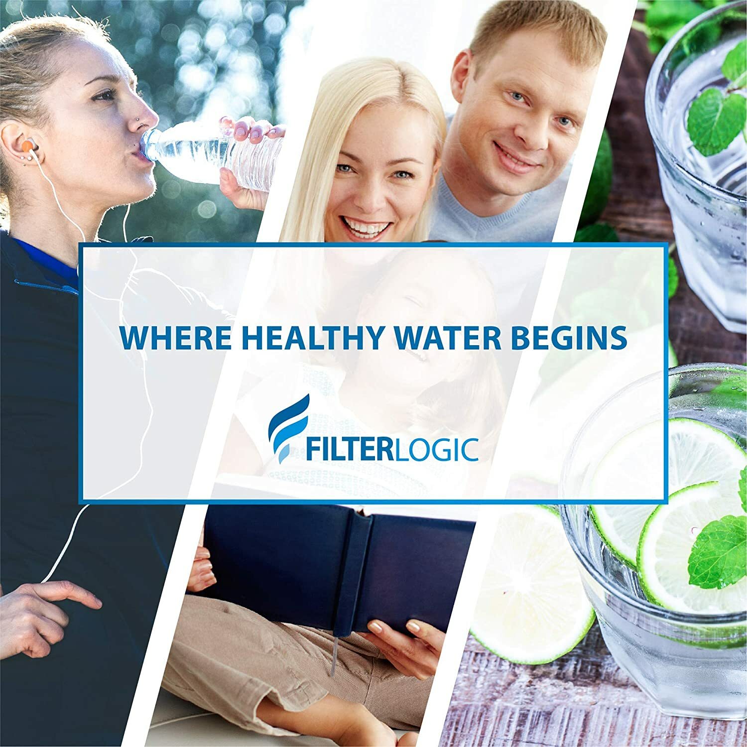 FilterLogic ADQ73613401 Refrigerator Water Filter, Replacement for LG® LT800P®