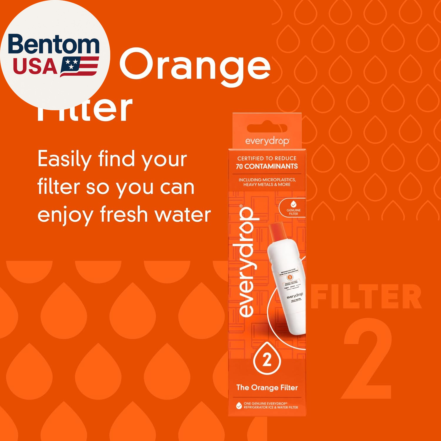Ice and Water Refrigerator Filter 2, EDR2RXD1, Single-Pack